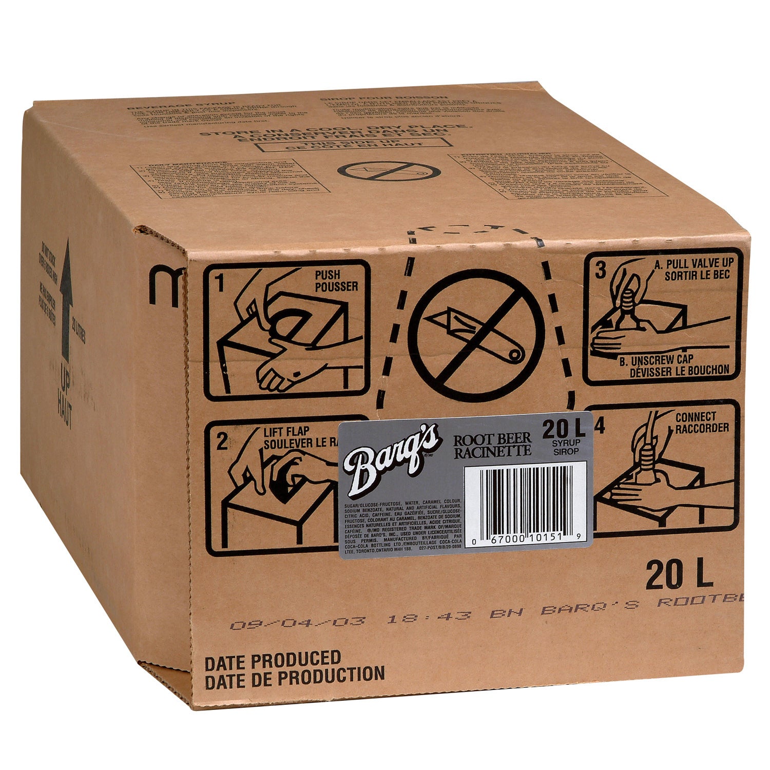 Barq's Root Beer BIB Fountain Syrup