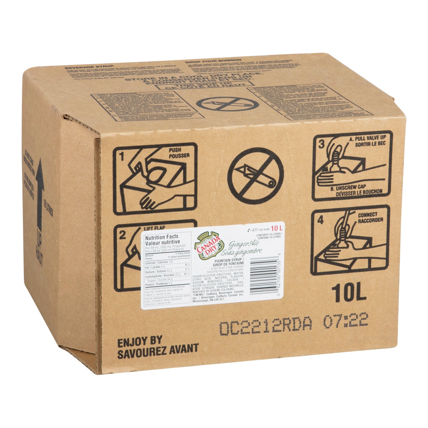 Canada Dry Ginger Ale BIB Fountain Syrup